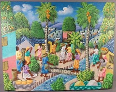 Original Art Painting on Canvas Artist L.Y. Alaby 8 x 10 Unframed.