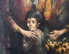 Stunning Modernist Painting Unsigned-Needs Research poss. Jansem? 44″ H X 32″ W
