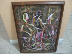 EXPRESSIONISM ABSTRACT FRAMED SIGNED BY THE ARTIST OIL PAINTING