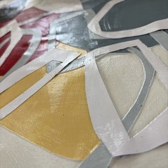Beto Mejia Original Modern Abstract Expressionist Art Painting Collage
