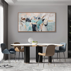 Large Modern Minimalist Canvas Art – Colorful Abstract Wall Decor 29×58 Inch