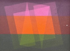 HANNES BECKMANN (1909-1977) Signed Oil on Canvas Bauhaus Mid-Century Op-Art