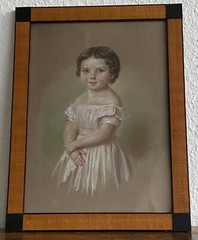 Portrait Marie gouache C. Bönecke Berlin 1846 child portrait girl girl.