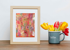 Painting Original Abstract Art Matted 11×14 Colorful Modern Acrylic Jimarieart