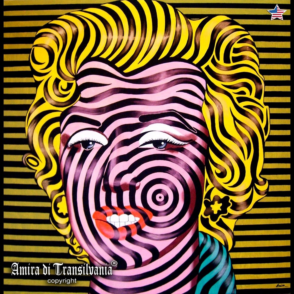 Marilyn Monroe Pop Art Optical Painting Wall Decor Figures Portrait Andy Warhol