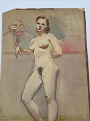 Antique Painting Pretty Woman Women Female Model Mystery Illustration 1930’s LOT