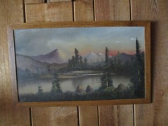 Vintage signed Landscape Oil Painting of Colorado(?) mountains – signed LeDox