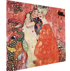 Gustav Klimt girlfriends Framed Canvas 24″ x 24″