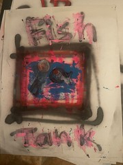 graffiti street art “Fish tank” Ody West 22×28 poster size acrylic spray