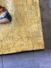 Original Painting 9” x 9” By Judy Sowa “Lady Writing Letter” Jan Vermeer Series
