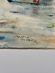 EXPRESSIONIST PAINTING SAILING MODERNIST MAURICE SILBER NAUTICAL ART FAMOUS