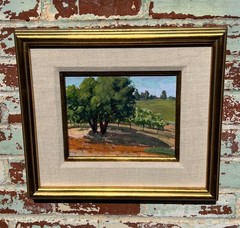 TOM ZEPHYRS PAINTING VINEYARD IMPRESSIONIST LANDSCAPE CALIFORNIA OREGON ARTIST