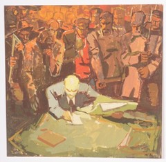Anatoli Dovzhenko (1932-1991) „Lenin in Smolny (October 1917)“, 5 temperas (1)