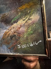 Original Landscape Oil Painting with Waterfall and Mountain