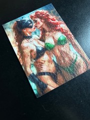ACEO Sketch – Catwoman and Poison Ivy – 1/1 – 1 Of A Kind Artwork – FREE SHIPPIN