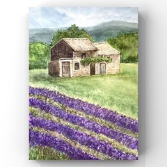 Original brand new watercolor ” Lavender” $55 Home decor art gift