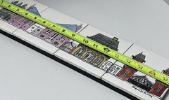 Jacques De Clercq / DeClercq Painted & Signed 4 Tile Art – French Quarter Houses