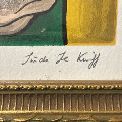 Signed/Framed “Constanca” Serigraph by French Artist Linda Le Kinff (COA)