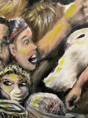 Original Oil Painting Of COVID’s Media Driven Mass Hysteria 16×20