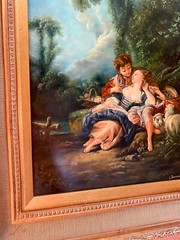 Original Framed Oil Painting Reproduction of Francois Boucher’s “Lover’s Tryst”