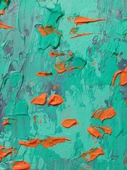 Abstract Landscape Artwork Impasto Oil Painting Colorful Original Art 6″x6″