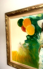 Original quality vintage art „Girls with Baloons“ FRENCH SCHOOL IMPRESSIONISM