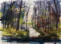 ORIGINAL Landscape WATERCOLOR Painting JMW art John Williams Impressionism