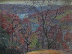 ANTIQUE IMPRESSIONIST PAINTING CHUNKY BUTTERY OIL ON CANVAS 1920’S PLEIN AIR OLD