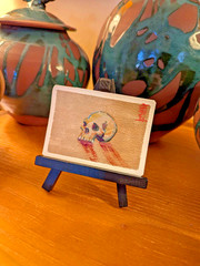 „Skull Study“ ACEO Original Painting. By B.b Spade