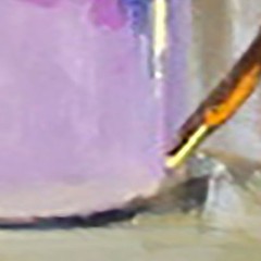 VINTAGE WHITE gold and pink cups Oil Painting 8x12in UKRANE