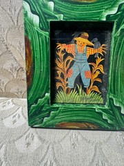 Small Claudia & Perry Hopf „An Angel“ Folk Art Scherenschnitte – Signed/Framed