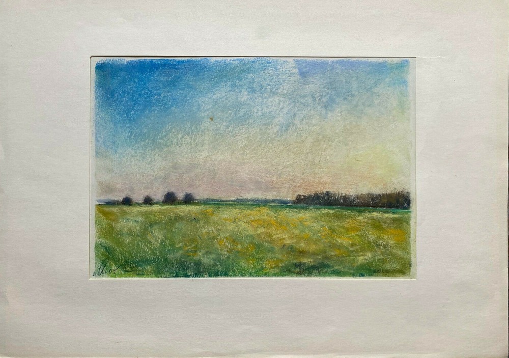 Franz Ehmke *1928 -2018 GDR Painter °Field Landscape In The Early Morning