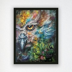 Original Oil Painting: Owl – Abstract Realism 16×20