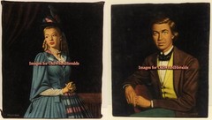 JAMES STEWART 1930s Movie WALDEMAR LORENTZON Signed OIL PAINTINGS LOT Cloth RARE