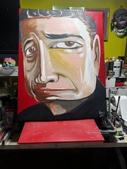 Faris Art: Johnny Cash: 22×28: Neo Expressionism Original Artwork on Canvas