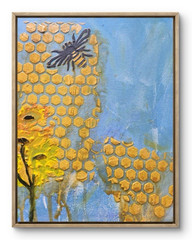Bee Hive Honey in The Making Colorful Unique Wall Art Acrylic Canvas
