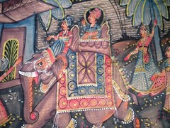 India Royal Mughal Procession Parade Pichwai Painting on Cotton Large 3′ x 5′