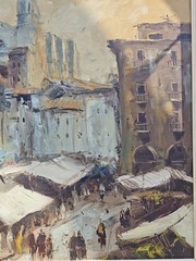 Josep Roca Sastre 1928-1997 Spain Cityscape XXL 140×90 cm Signed