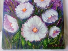 Original Acrylic Painting „11×14“ Canvas,Floral Flowers Nature Home Decor Art