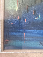Original VERY EARLY 1920 Leon Dolice Oil Pastel Signed Amazing Note On Back LOOK