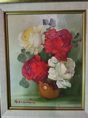 Beautiful oil paintingBeautiful flowers. Canvassize 10x8in.
