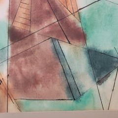 Original Vintage Abstract Watercolor Attributed to Hans Hermann Steffens