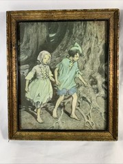 Vintage Hansel & Gretel Litho Print (From Good Housekeeping ?) 10”x8.5”