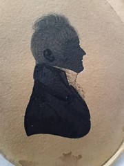 William Hamlet Georgian Silhouette Miniature portrait Painting Circa 1810