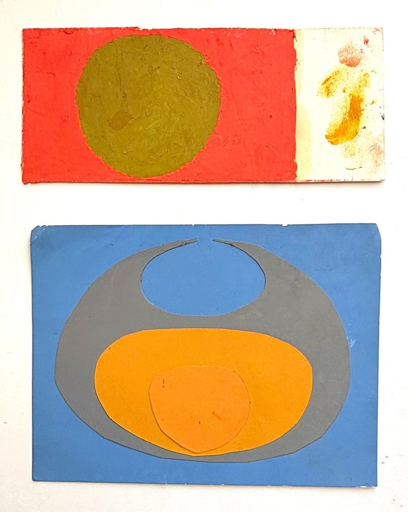 Two small Abstract studies by Oli Sihvonen from the 1960’s student of Albers