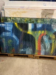 xxl – Malerei Ölbild KunstMüllerei Öl/LW 75×150 cm abstrakt modern Atelier Ddorf