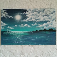 Original Acrylic Seascape Painting Signed by Wall Artist…