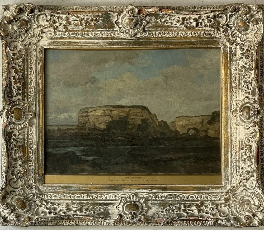 LEONCE CHABRY OLD 19TH CENTURY FRENCH IMPRESSIONIST LANDSCAPE OIL PAINTING 1850s