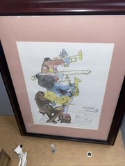 Leo Meiersdorff 1970s Watercolor Signed Framed Print Internationally Famous NOLA
