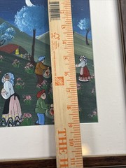 De Paola Signed Folk Art Evening Painting